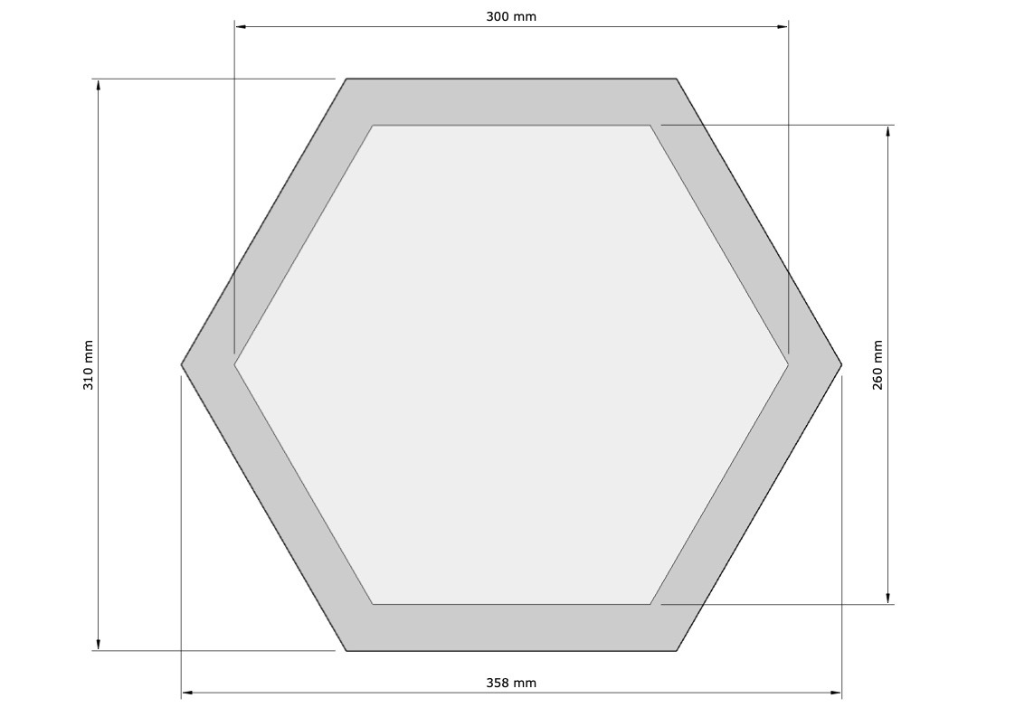 Panneau acoustique Pro.Felt E.5 Hexagon
