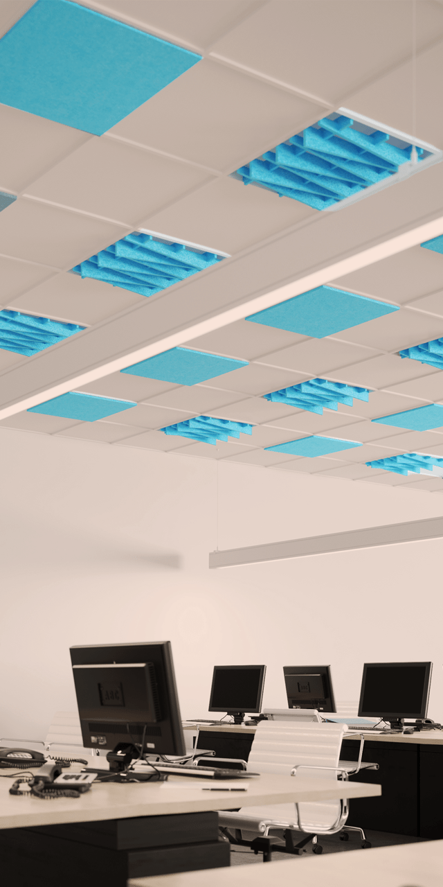 Acoustic boards for ceiling